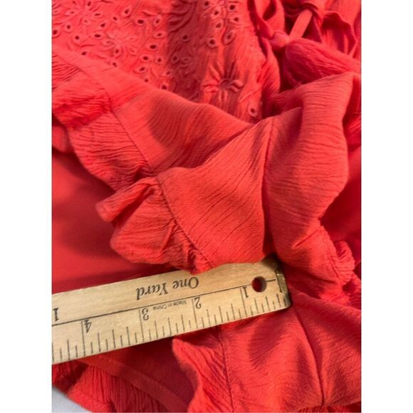 American Eagle off shoulder Romper new burnt orange M new rn#54485 - Picture 10 of 12